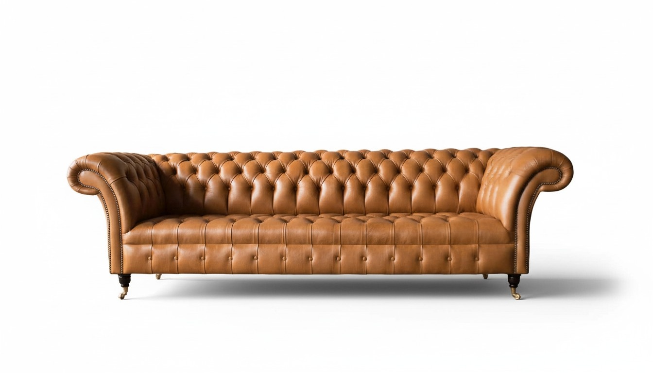 Ledersofa Chesterfield 4 Sitzer Couchen Luxus Leder Couchen Polster Wohnzimmer