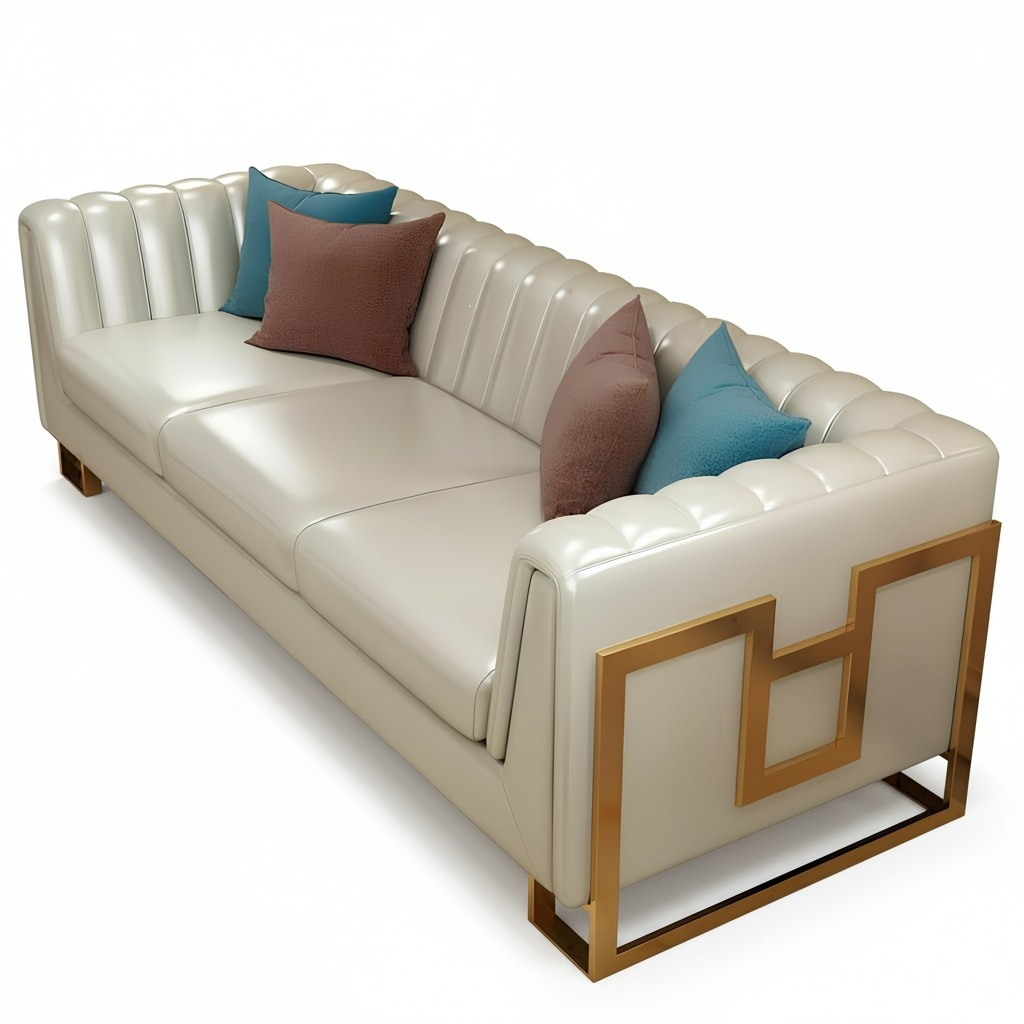 Ledersofa Couch Dreisitzer Garnitur Design Modern Sofas Sofa 3 Sitzer