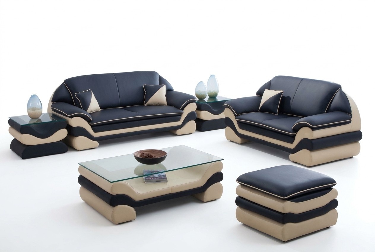 Ledersofa Couch Wohnlandschaft 3+2 Sitzer Design Sofa Klassische Garnitur