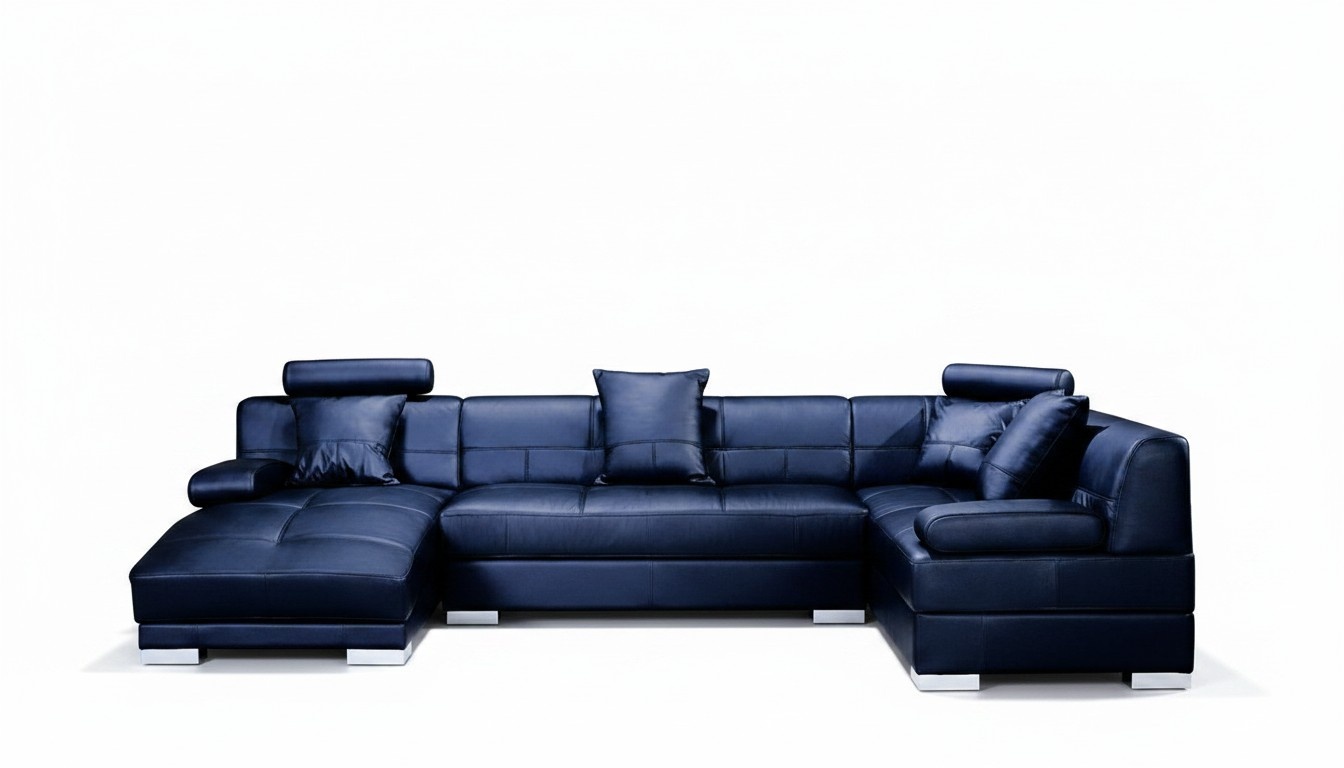 Ledersofa Couch Wohnlandschaft Ecksofa Eck Garnitur Design Modern