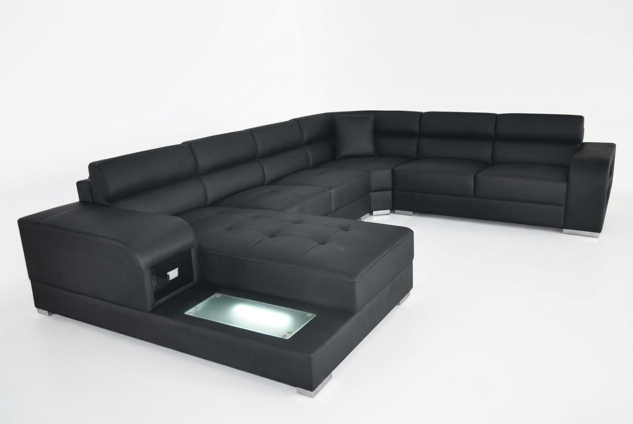 Ledersofa Couch Wohnlandschaft Garnitur Design Modern Ecke Sofa