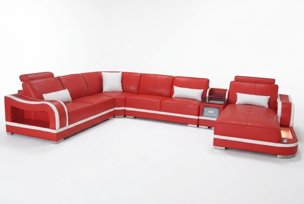 Ledersofa Couch Wohnlandschaft Garnitur Design Modern Ecke Sofa