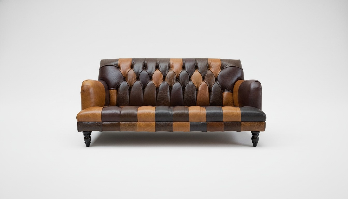 Ledersofa Sofa Couch Garnitur 3 Sitzer Sofas Couchen Chesterfield