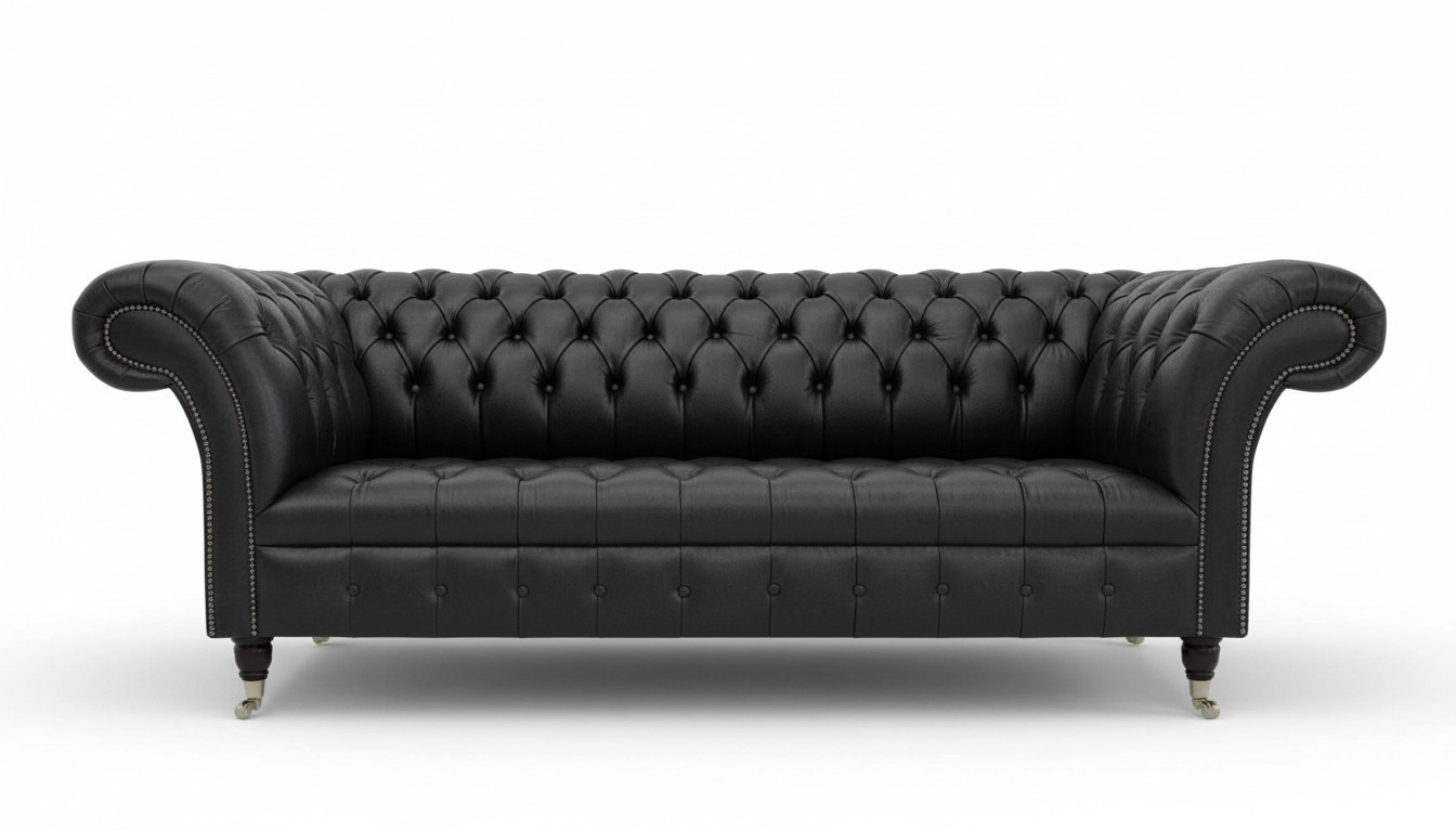 Ledersofa Sofa Couch Garnitur 3 Sitzer Sofas Couchen Chesterfield