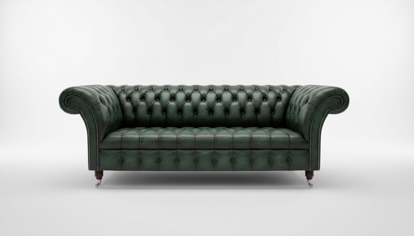 Ledersofa Sofa Couch Polster Garnitur 3 Sitzer Sofas Couchen Chesterfield
