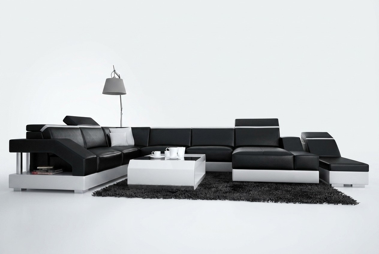 Ledersofa Sofa Couch Wohnlandschaft Ecksofa Garnitur Design Modern
