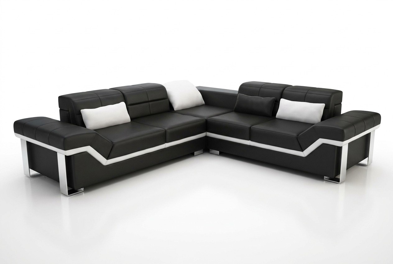 Ledersofa Sofa Couch Wohnlandschaft Ecksofa Garnitur Design Modern