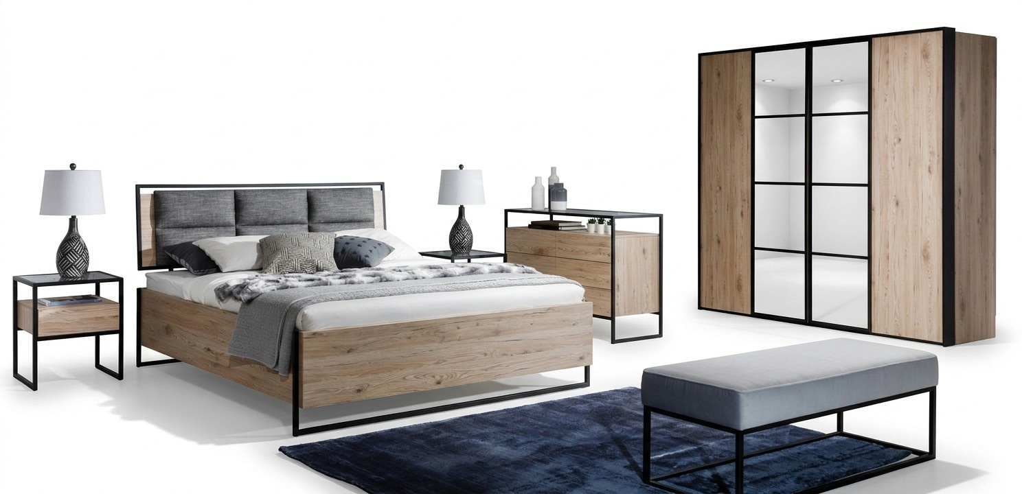 Loft Kommode Braun Holz Möbel Design Sideboard 120cm Anrichte Schrank