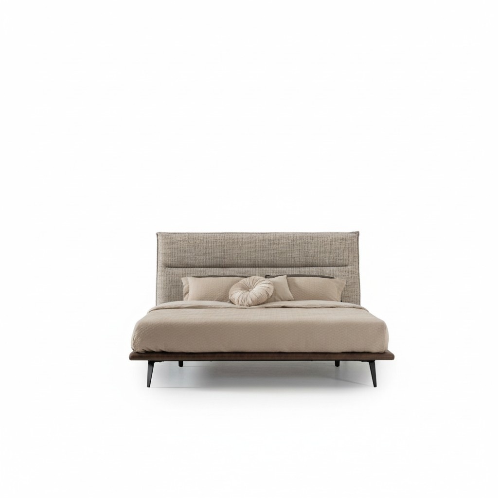 Luxus Loft Schlafzimmer Bett Design Betten Polster Stil Möbel grau