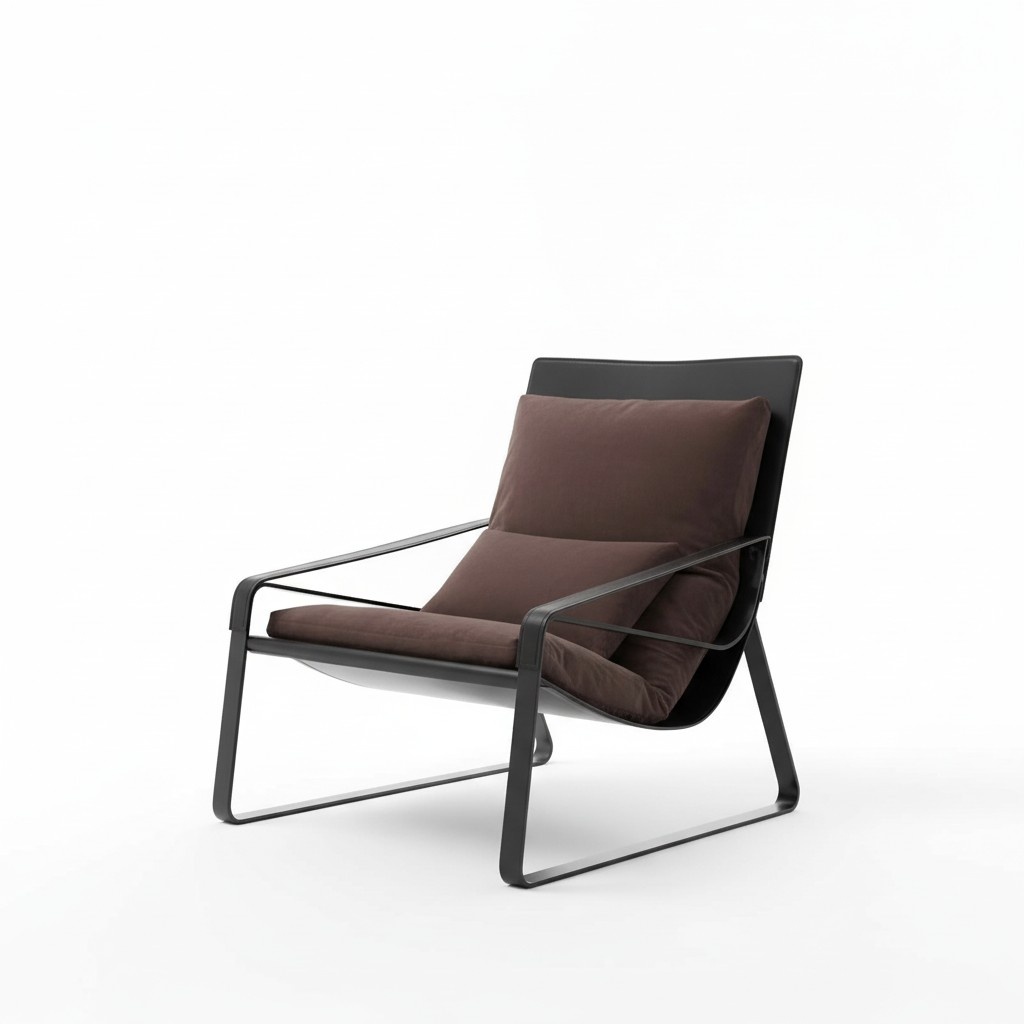 Lounge Club Sessel Fernseh Leder Sofa 1 Sitzer Polster Metall Couch Relax