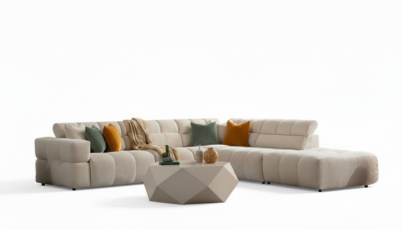 Lounge Ecksofa Eckcouch Polsterecke Design Sofa Couch Garnitur Wohnlandschaft