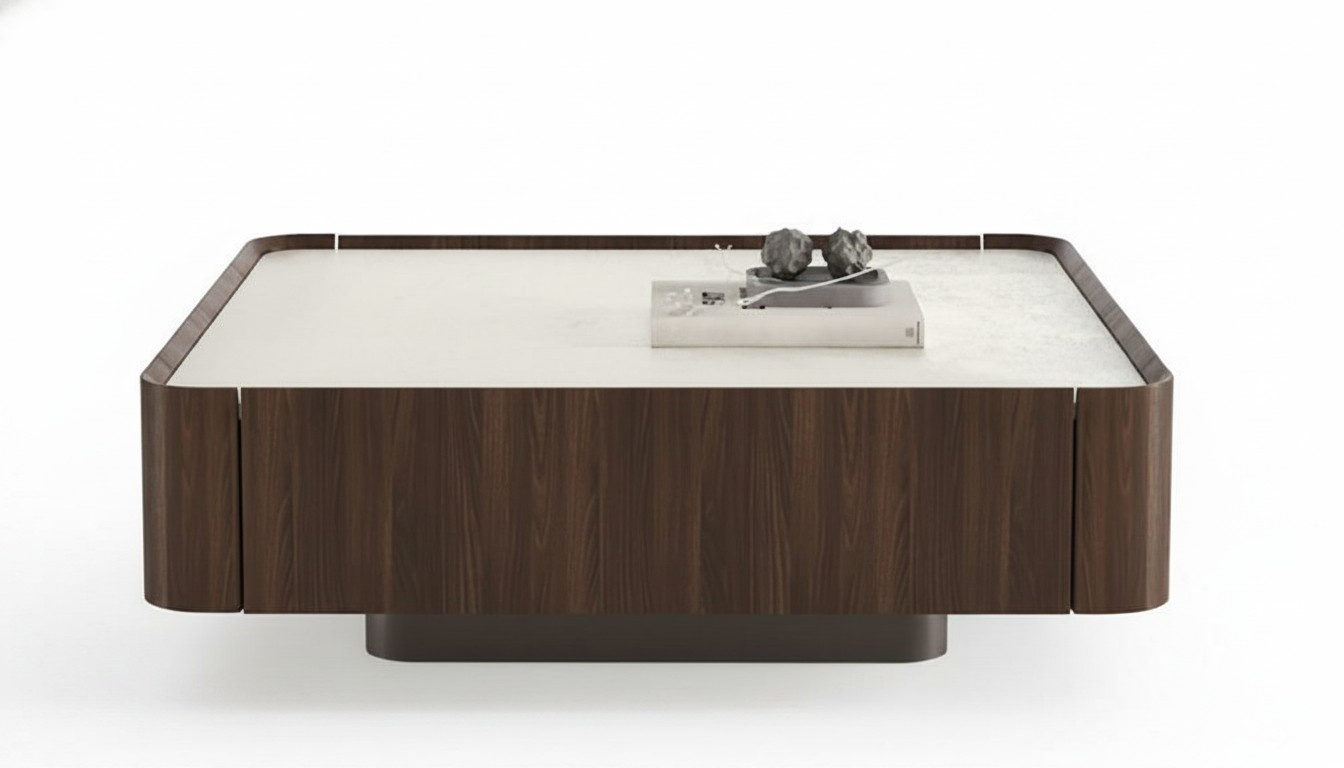Luxuriös Braun Couchtisch Harmonisch Tisch Wohnzimmertisch Edle Sofatisch