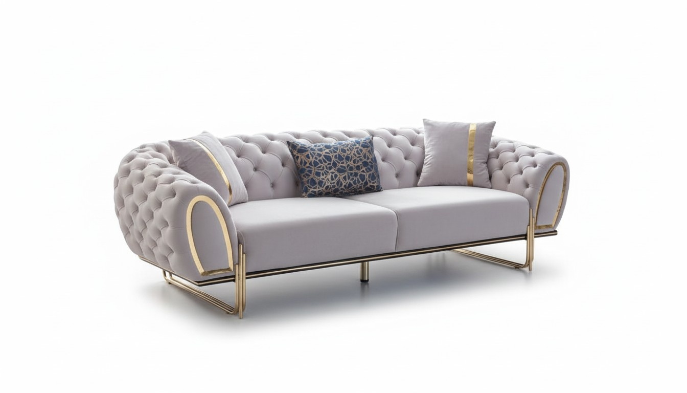 2x Chesterfield Sofas Designer Polster Couchen Möbel