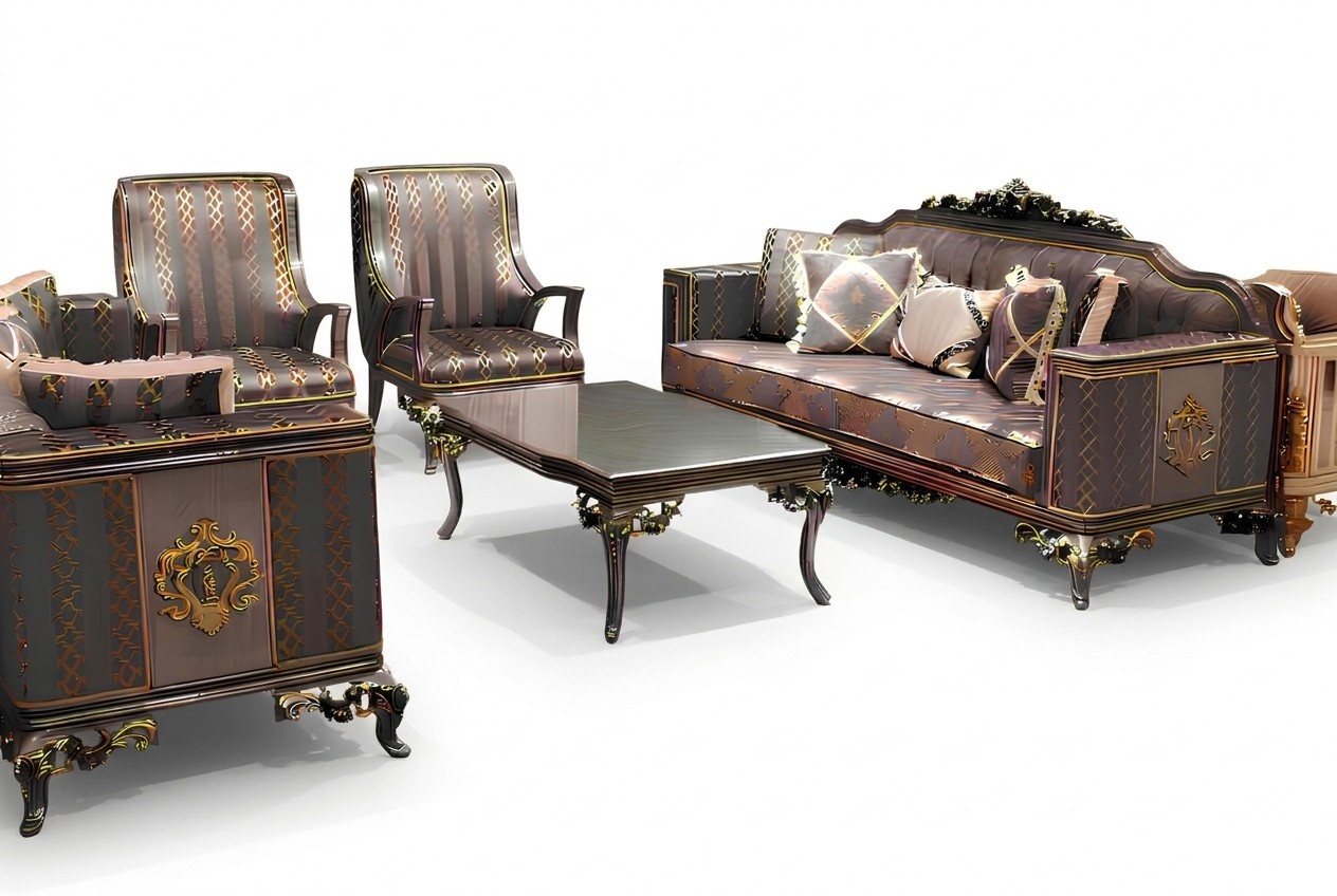 Luxuriöse 3 Tlg Sofagarnitur Set Sofa 3 Sitzer Relax 2x Sessel Deluxe