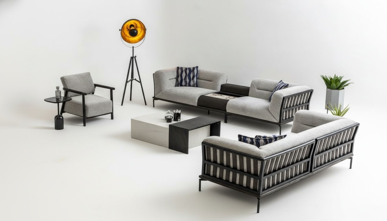 Robuste Arbeitszimmer Möbel Luxuriöser Ecktisch Designer Ablageschrank