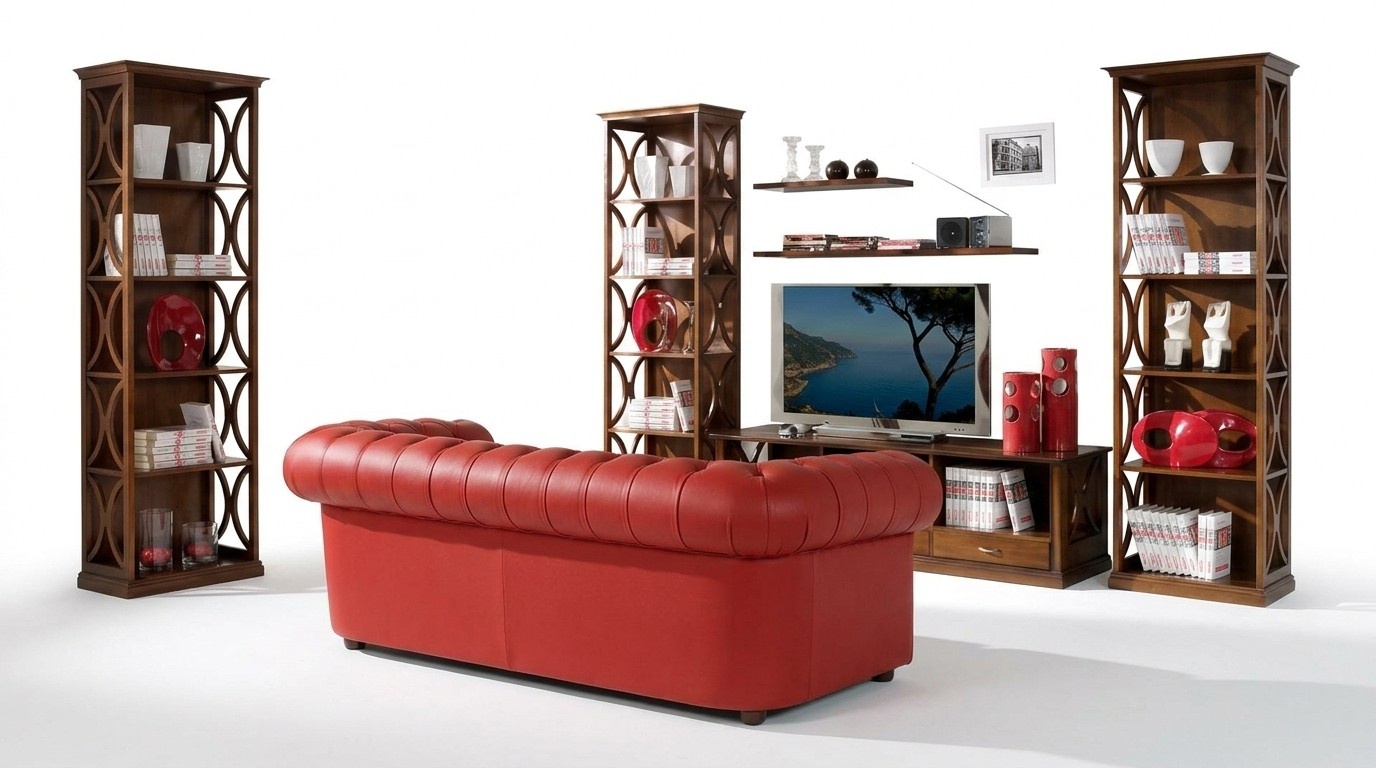 Luxus 5tlg Set für Wohnzimmer tv Schrank 2 Bücherregale 2 Regale Möbel Regale