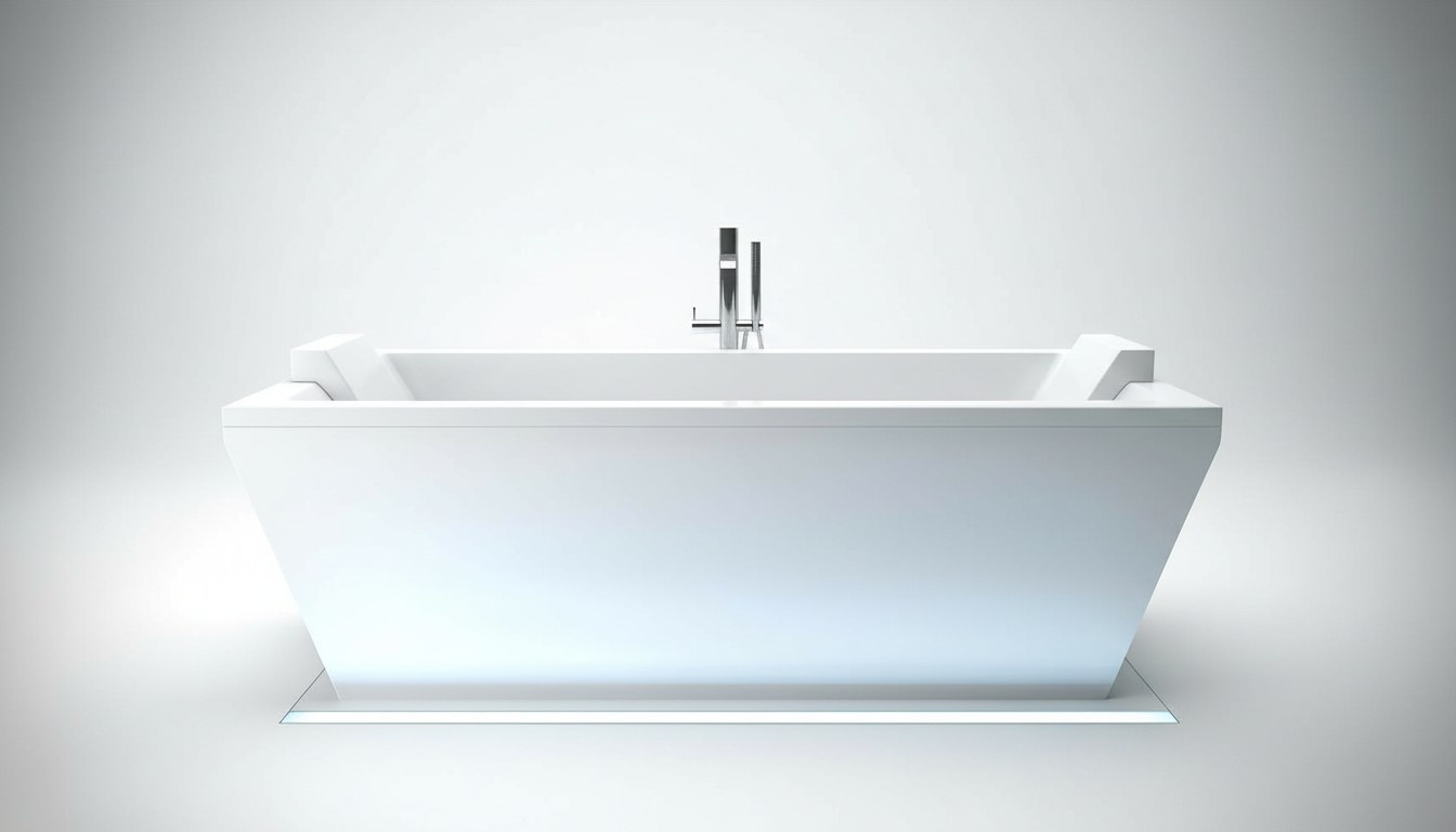 Luxus Badewanne Rechteckige Freistehende Wanne Badezimmer Wannen Acryl Weiß Neu