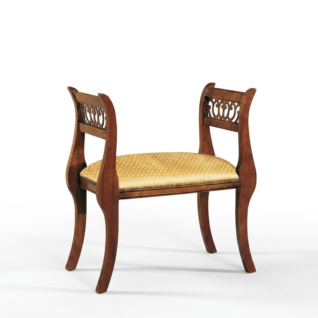 Luxus Bank Polster Textil Stoff Klassische Sitzbank Designer Sitzmöbel