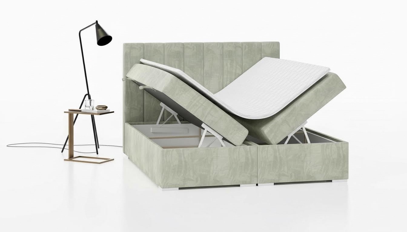 Luxus Bett Polstermöbel Schlafzimmer Boxspringbett Design Doppelbett Neu