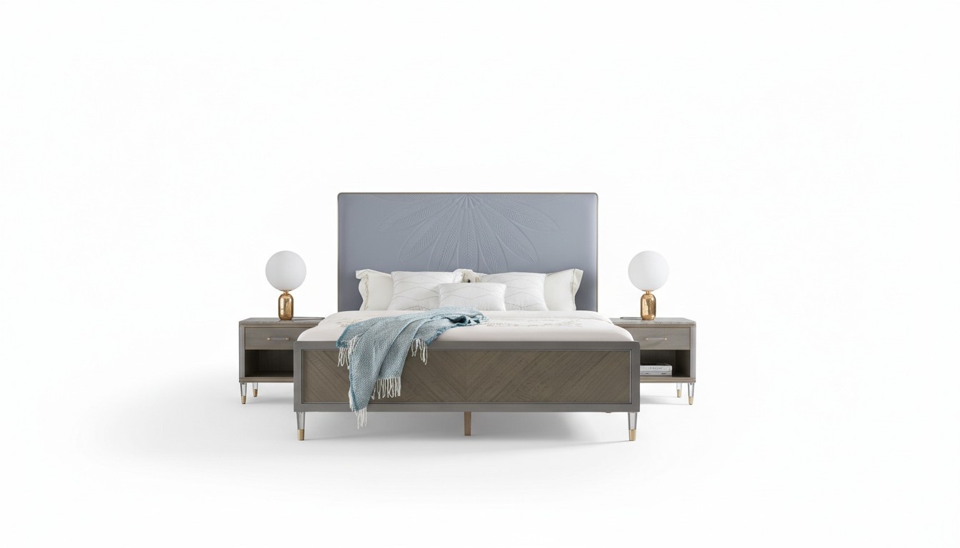 Luxus Bett Schlafzimmer Möbel 2x Nachttisch Set Betten dubai hotel möbel 3tlg.