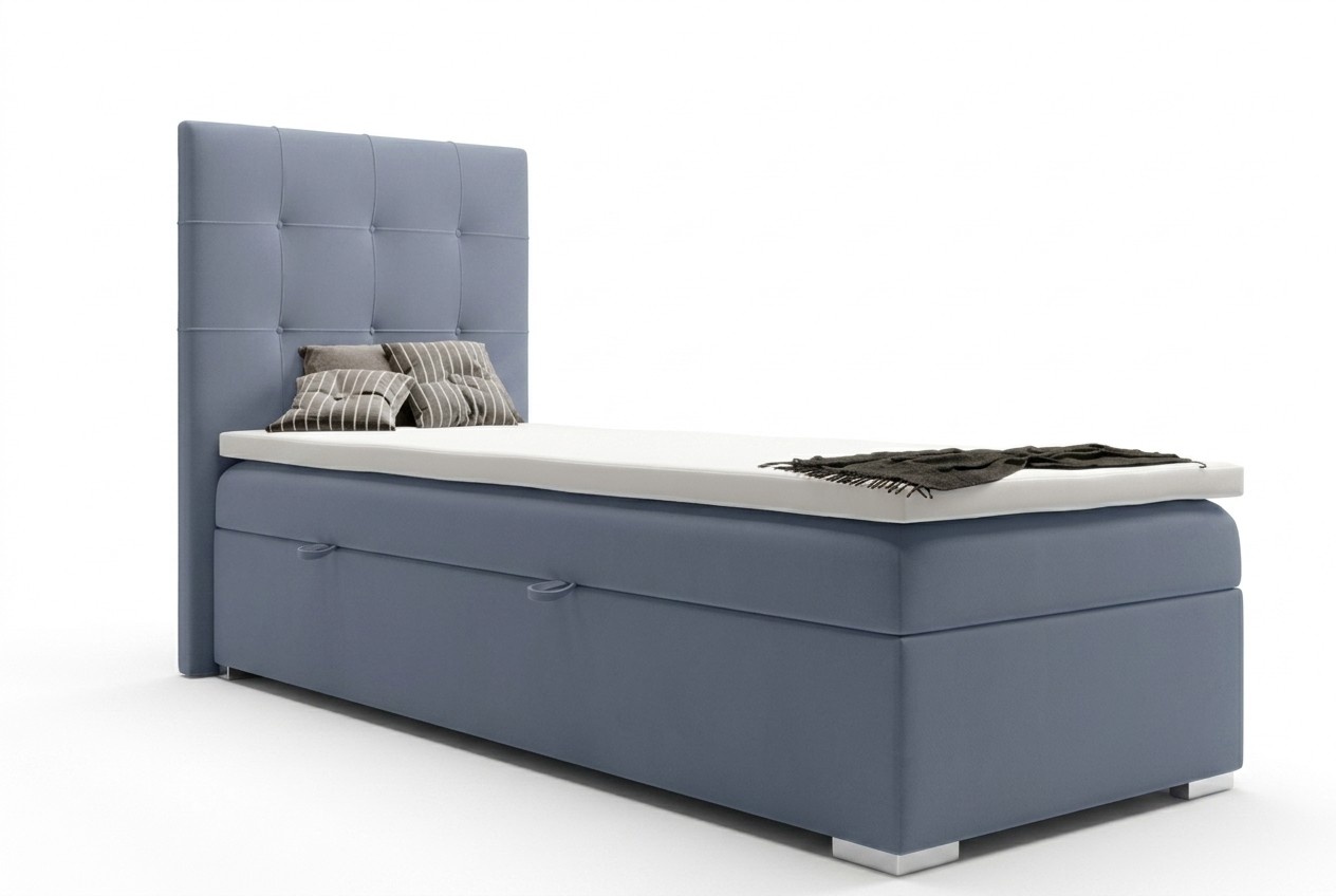 Luxus Boxspring Bett Hotel Betten Polster Funktion Bettkasten 90x200cm