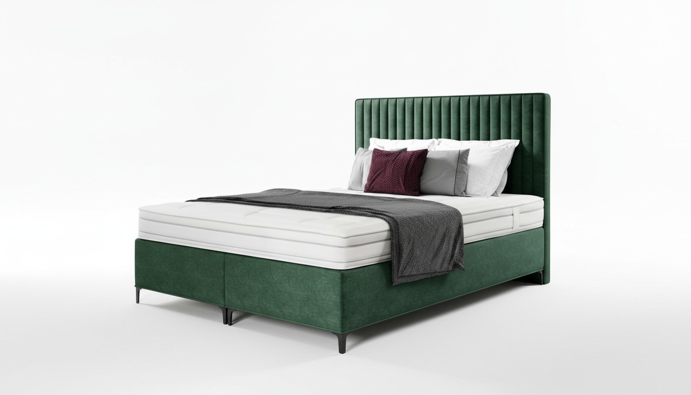 Luxus Boxspringbett Schlafzimmer Polsterbett Einrichtung Textil 160x200cm Holz