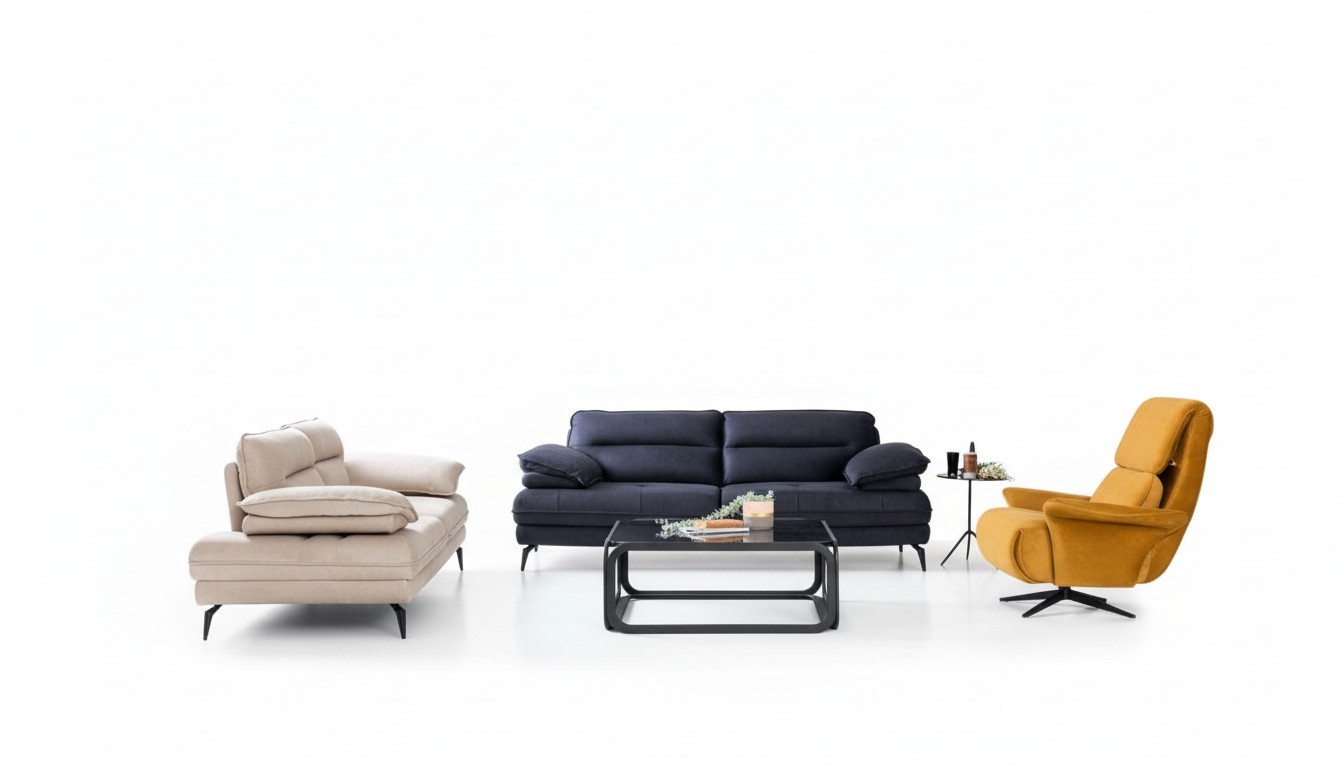 Luxus Couch Möbel Sofas Couchen 3tlg. Set Garnitur Sofagarnitur Stoff