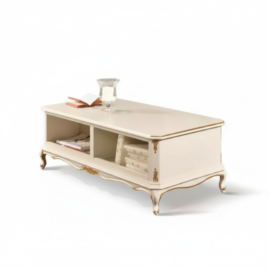 Luxus Couchtisch Weiß Tisch Italienische Möbel Klassischer Design Neu