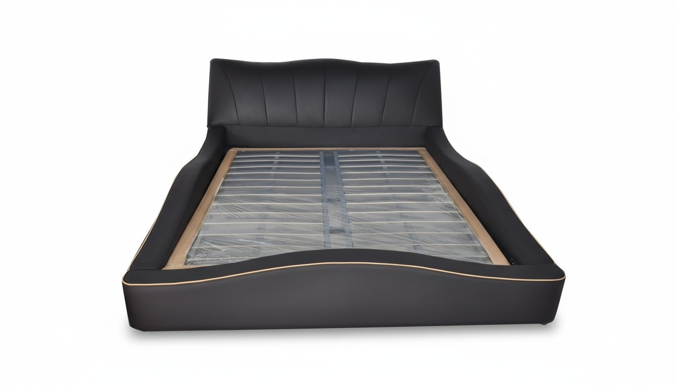 Luxus Design Leder Polster Hotel Bett mit USB Rahmen Gestell Betten