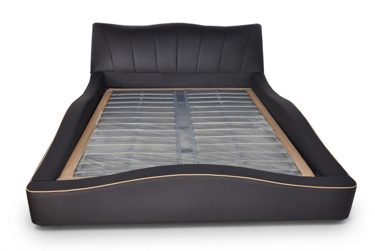 Luxus Design Leder Polster Hotel Bett Rahmen Gestell Moderne Betten