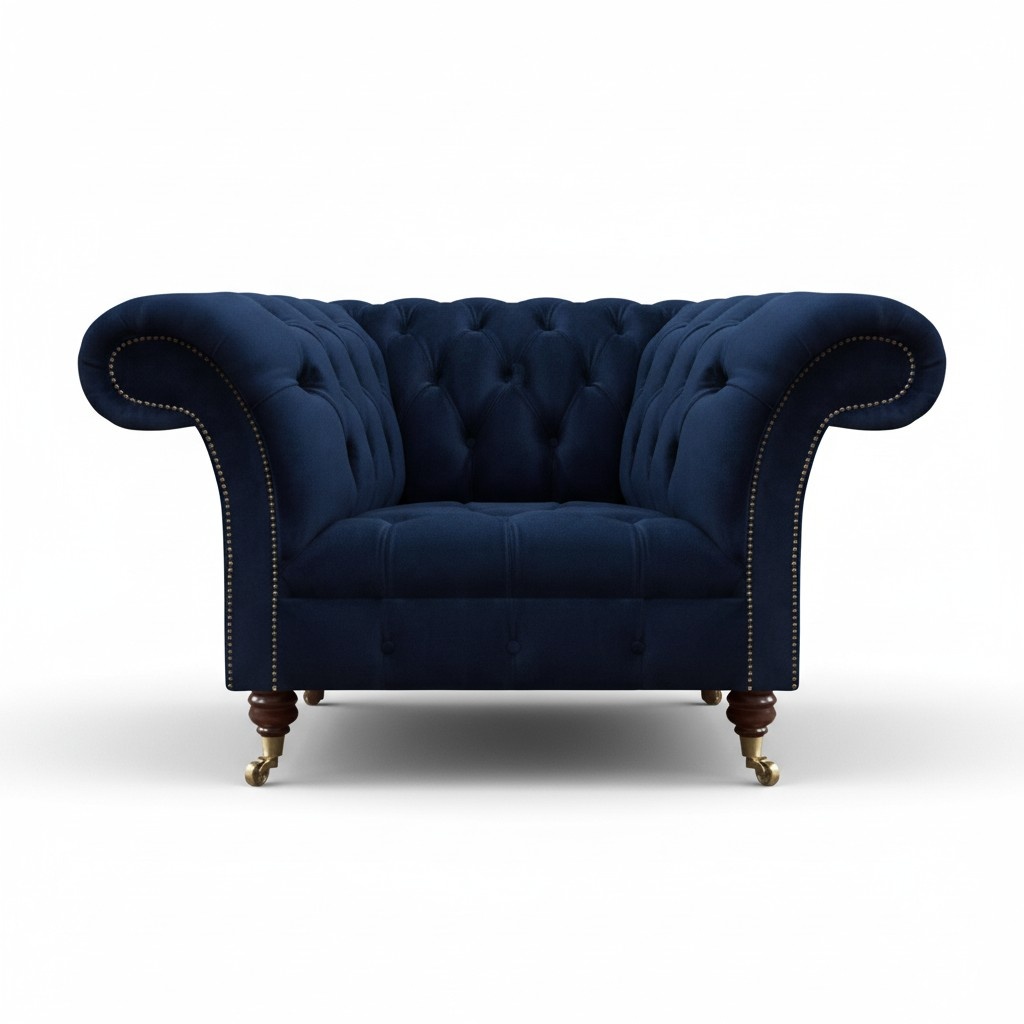 Luxus Design Sessel Wohnzimmer Einrichtung Chesterfield Polstermöbel