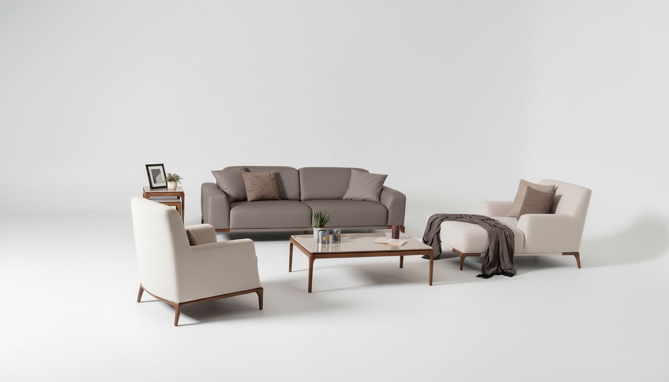 Luxus Design Sofagarnitur Set Couch Couchtisch Beistelltisch 5tlg.