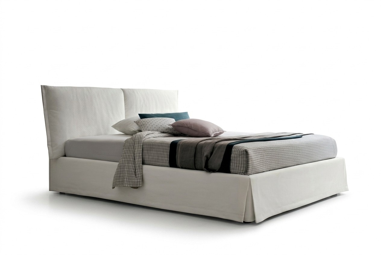 Luxus Doppel Hotel Betten 120x200 Schlaf Zimmer Weiß Textil Bett Polster Design