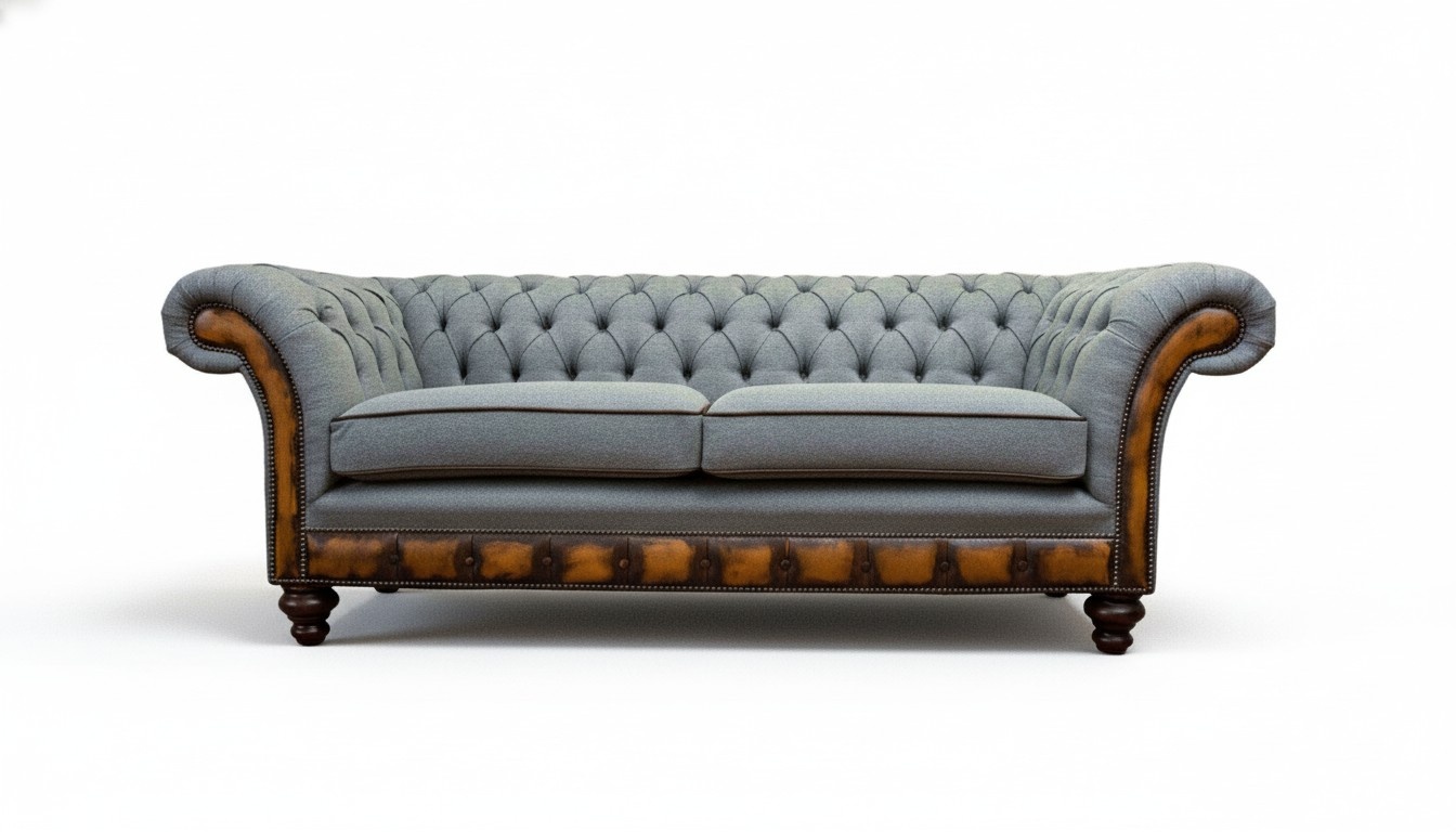 Luxus Dreisitzer Moderne Couch Möbel Grau Sofas Stoff Textil Polster