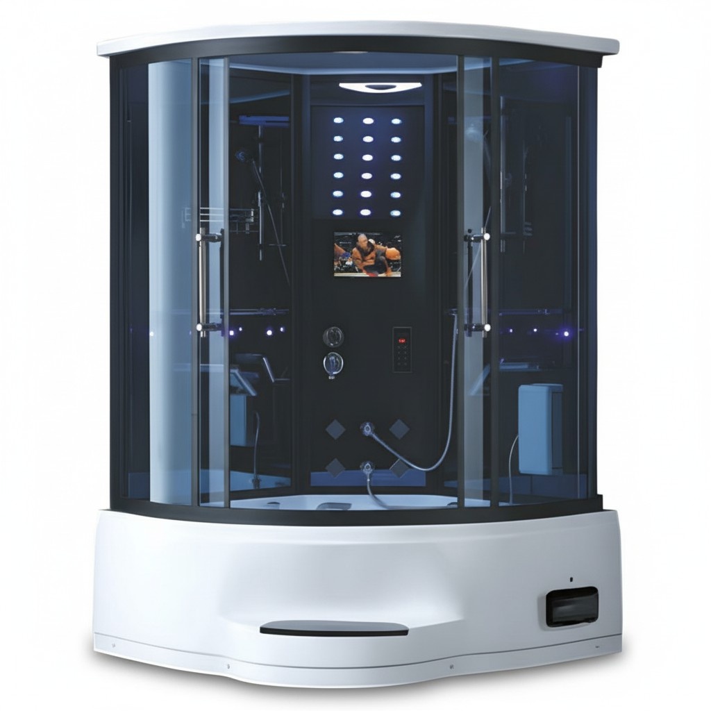 Luxus-Duschkabine Multifunktionsdusche Wellnesskabine Komfortdusche 135x135 cm