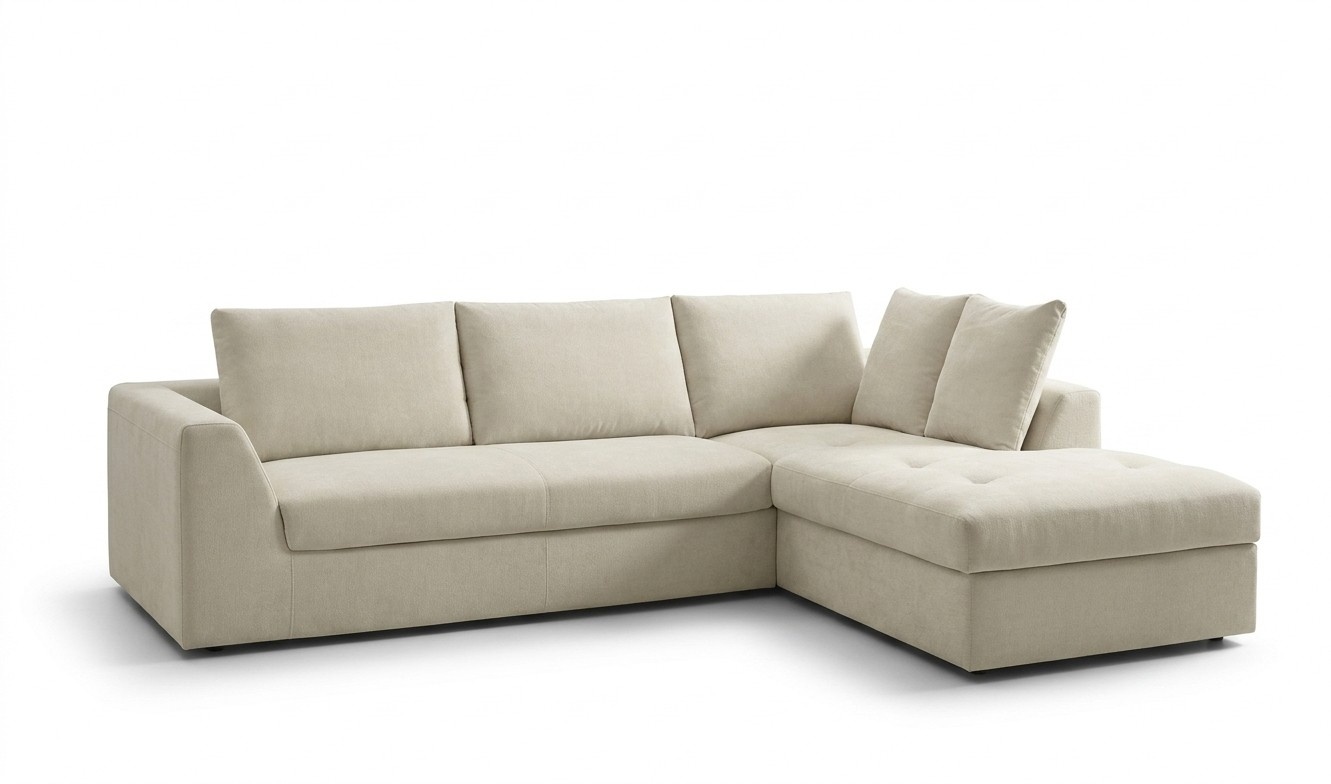 Luxus Ecksofa L-Form Sofas Couch Leder Möbel Sofas Stoff Design Neu alfitalia