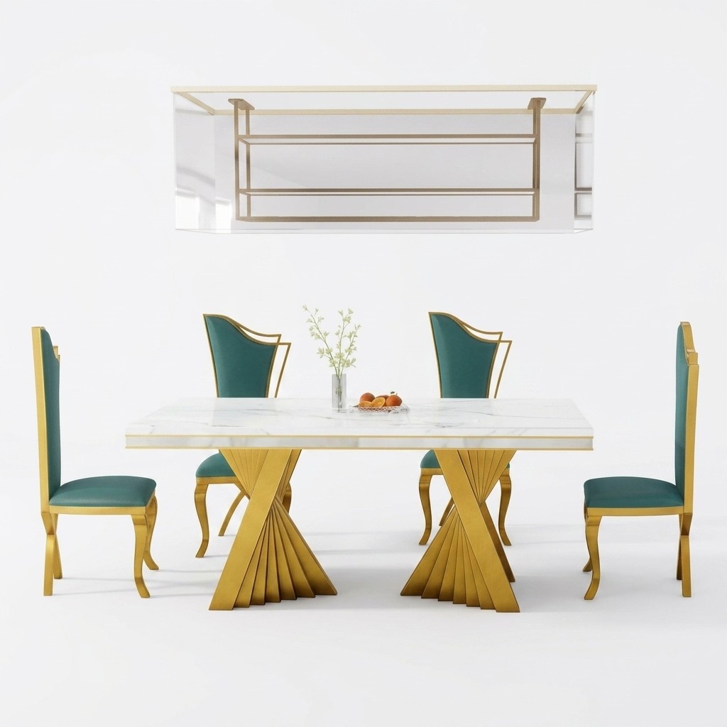 Luxus Esstisch Esszimmer Tisch Gold Metall Tische Esstische Möbel Einrichtung