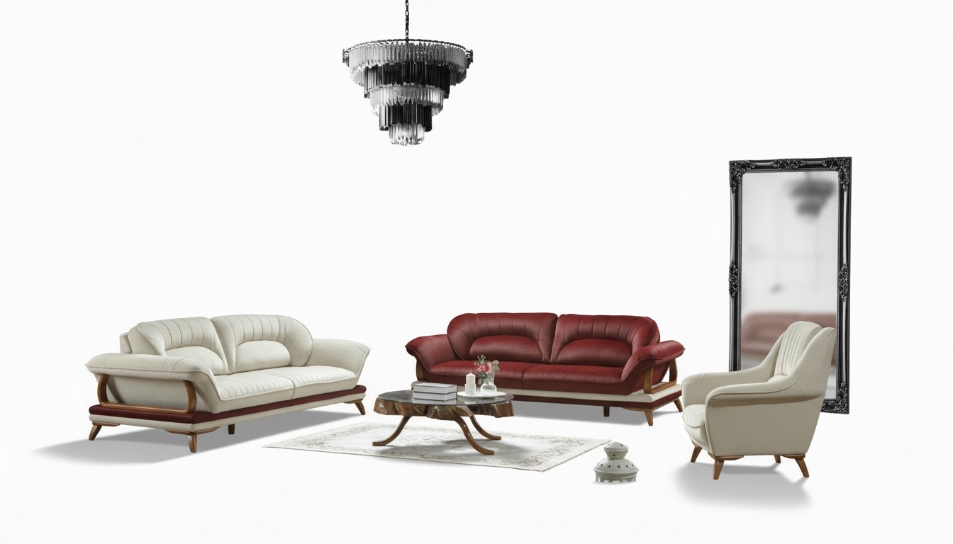 Luxus Garnitur Set Sofagarnitur 3+3+1 Sitzer Sofa Sessel 3tlg. Sets