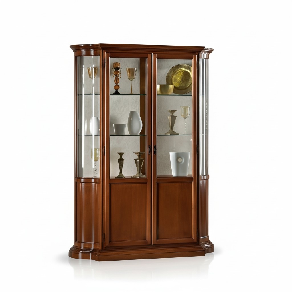 Luxus Holz Vitrine Anrichte Design Braun Schränke Italienische Möbel