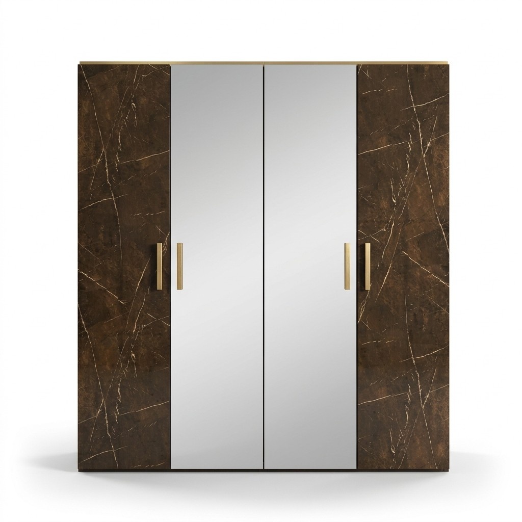 Luxus Kleider Schrank Designer Hochglanz Kleiderschränke Möbel Wohnen Holz Neu