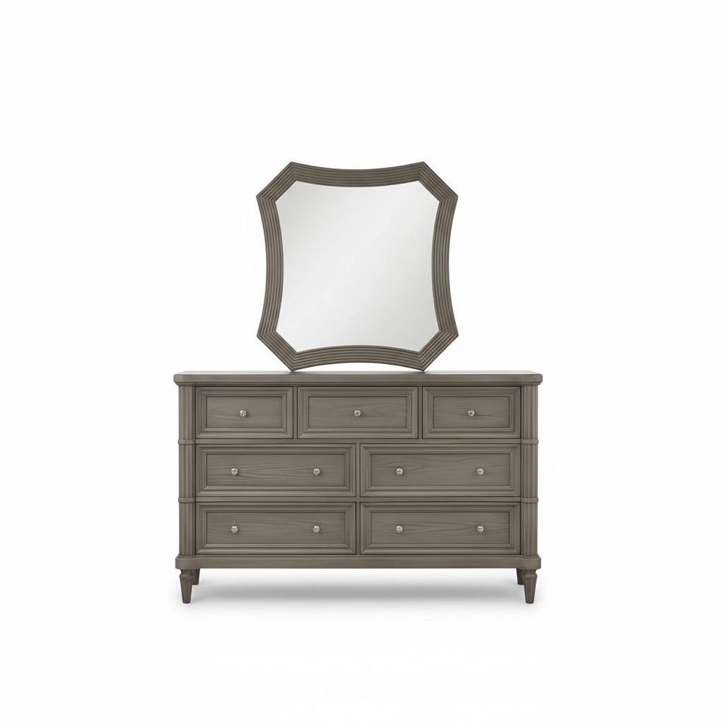 Luxus Kommode Spiegel Style Design Möbel Modern Schlafzimmer Kommode neu braun