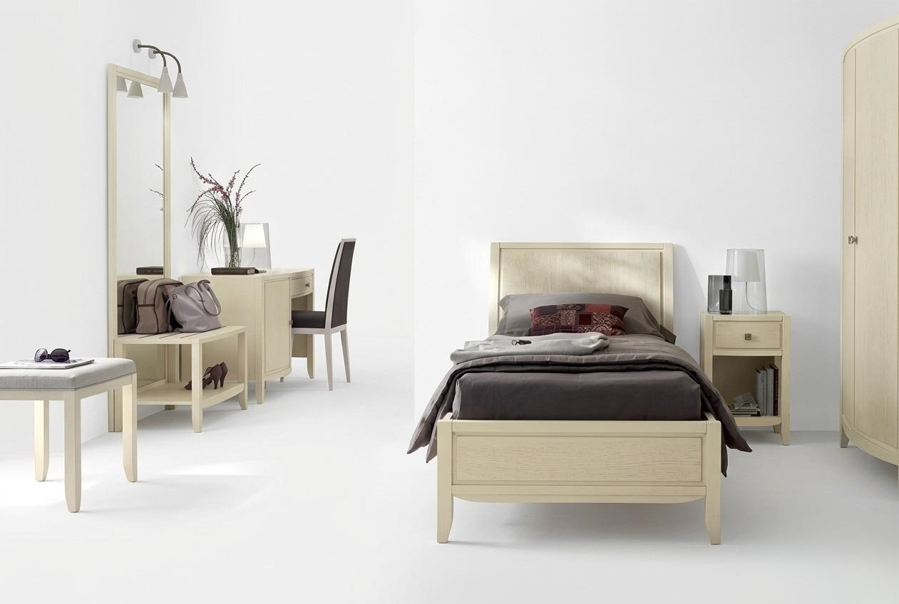 Luxus Komplett Schlafzimmer Set Beige Schreibtisch Bett Nachttisch Neu