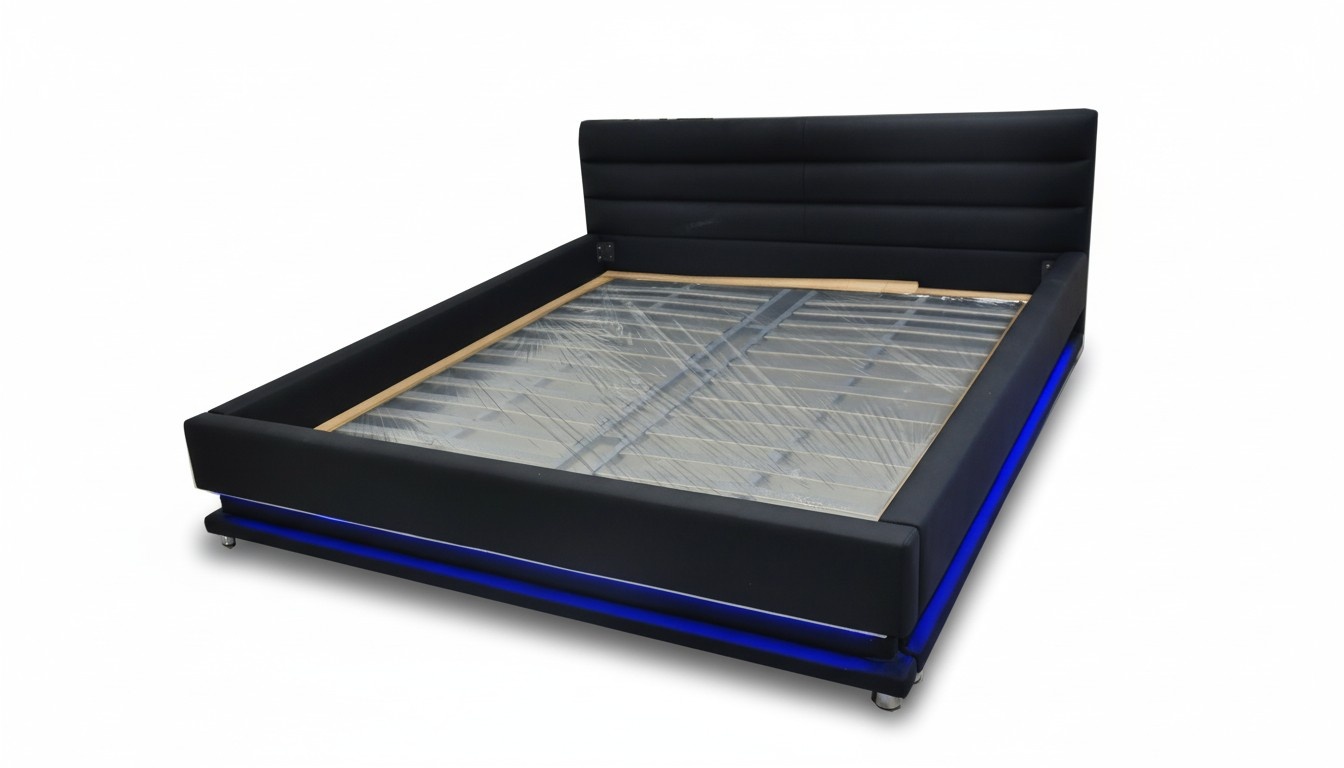 Luxus Leder Polster Betten Doppel mit USB 140/160/180/200 Bett LB8856