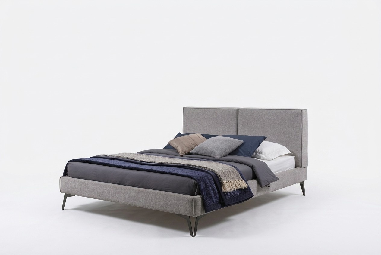 Luxus Leder Textil Bett Polster Betten Doppel Modernes Ehe 140/160/180 Neu