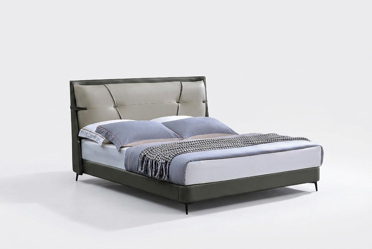 Luxus Möbel Betten Doppelbett Schlafzimmer Doppel Bett Beige Hotel Einrichtung