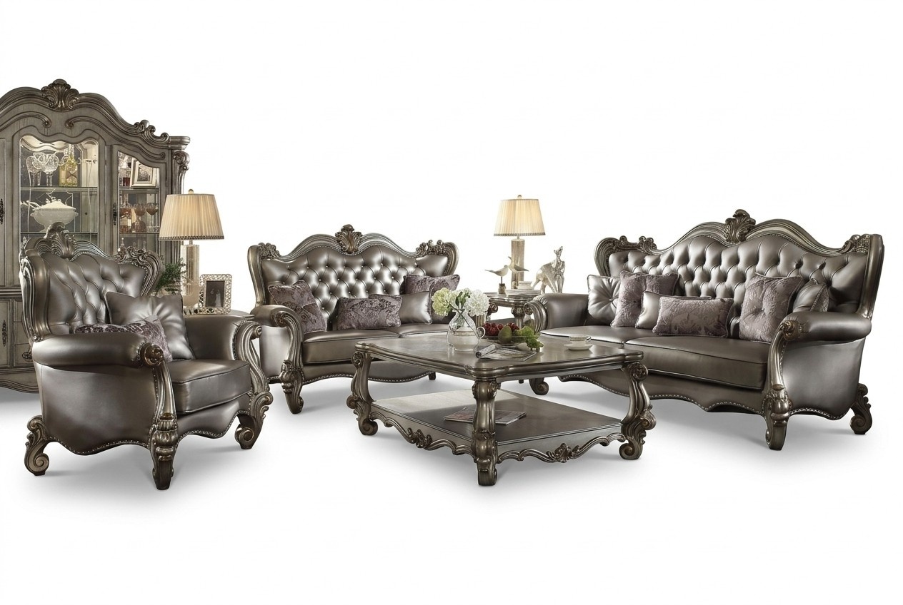 Luxus Möbel Sofagarnitur Couch Sofa Polster 3+2+1 Sitzer Couchtisch