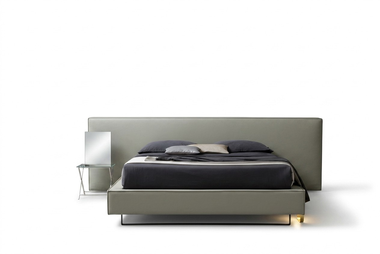 Luxus Polster Samt Stoff Designer Bett Schlafzimmer Betten Leder Hotel Neu