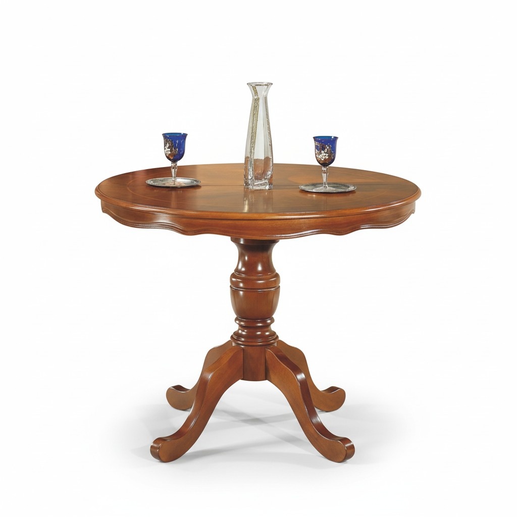 Luxus Rund Tisch Massiv Holz Italien Esszimmer Tische Runde Möbel Esstisch Neu