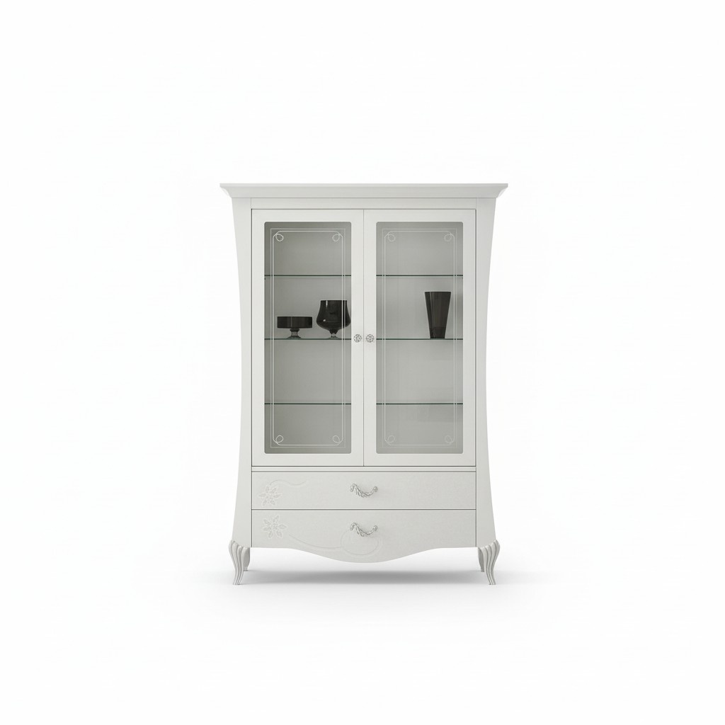 Luxus Schaufenster Vitrine Vitrinen Glas Schrank Stil Italy Modern Design Holz
