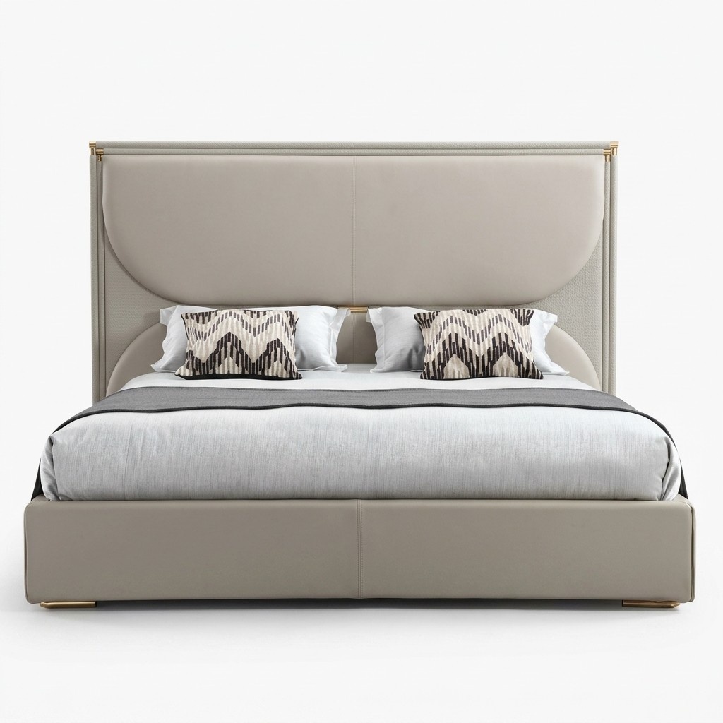 Luxus Schlafzimmer Bett Designer Möbel Doppelbett Weiß Textil Betten Holz Neu